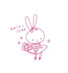 バレリーナうさぎのうさちゃん（個別スタンプ：5）