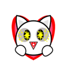 メガネみたいな点がある猫ちゃん（個別スタンプ：2）