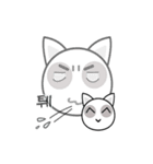 メガネみたいな点がある猫ちゃん（個別スタンプ：8）