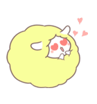 綿飴のような ポソム ステッカー (yellow)（個別スタンプ：3）