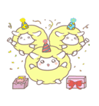 綿飴のような ポソム ステッカー (yellow)（個別スタンプ：5）