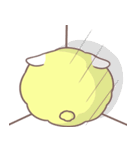 綿飴のような ポソム ステッカー (yellow)（個別スタンプ：15）