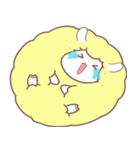 綿飴のような ポソム ステッカー (yellow)（個別スタンプ：16）