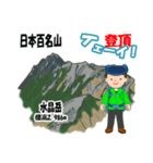 日本百名山 登山男子 北アルプス0119e（個別スタンプ：16）