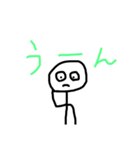 棒人間アップ目（個別スタンプ：5）