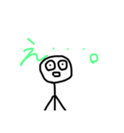 棒人間アップ目（個別スタンプ：13）