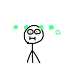 棒人間アップ目（個別スタンプ：15）