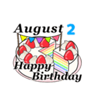 8月1日～8月14日のお誕生日ケーキ（個別スタンプ：12）
