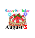 8月1日～8月14日のお誕生日ケーキ（個別スタンプ：13）