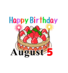 8月1日～8月14日のお誕生日ケーキ（個別スタンプ：15）