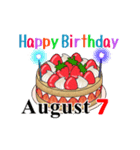 8月1日～8月14日のお誕生日ケーキ（個別スタンプ：17）