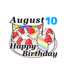 8月1日～8月14日のお誕生日ケーキ（個別スタンプ：20）