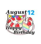 8月1日～8月14日のお誕生日ケーキ（個別スタンプ：22）