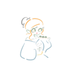 食べる女子たち（個別スタンプ：3）