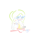 食べる女子たち（個別スタンプ：11）