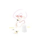 食べる女子たち（個別スタンプ：12）