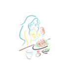 食べる女子たち（個別スタンプ：14）