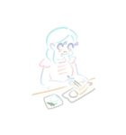 食べる女子たち（個別スタンプ：15）
