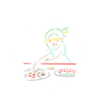 食べる女子たち（個別スタンプ：16）