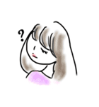 女の子〜挨拶とお返事〜（個別スタンプ：3）