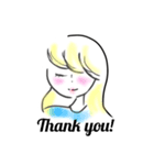 女の子〜挨拶とお返事〜（個別スタンプ：5）
