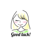 女の子〜挨拶とお返事〜（個別スタンプ：14）