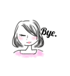 女の子〜挨拶とお返事〜（個別スタンプ：16）