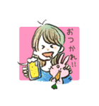 うさぎとわたしと日常（個別スタンプ：3）