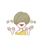 男の子たち！(韓国語)（個別スタンプ：1）
