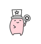 ピンクの人（個別スタンプ：37）