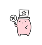 ピンクの人（個別スタンプ：38）