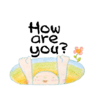 カラフルな虹とユニークなひと〜色鉛筆〜（個別スタンプ：1）