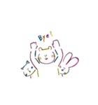 うさぎ、ねこ、くま（個別スタンプ：11）