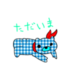 ギンガムチェックのくまさんです。（個別スタンプ：5）
