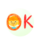 ちょっぴりゲジ眉な、ゲジ可愛い女の子（個別スタンプ：3）
