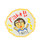 ちょっぴりゲジ眉な、ゲジ可愛い女の子（個別スタンプ：5）