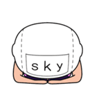 競泳水着女子の名前スタンプ(sky)（個別スタンプ：21）