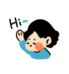 青の可愛い子（個別スタンプ：1）