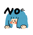 青の可愛い子（個別スタンプ：8）