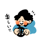 青の可愛い子（個別スタンプ：9）