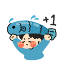 青の可愛い子（個別スタンプ：31）