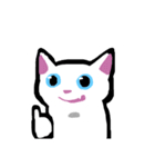 大人かわいい白猫さん(文字なし)（個別スタンプ：3）