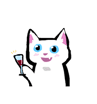 大人かわいい白猫さん(文字なし)（個別スタンプ：4）