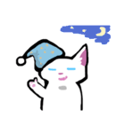 大人かわいい白猫さん(文字なし)（個別スタンプ：5）