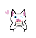 大人かわいい白猫さん(文字なし)（個別スタンプ：6）