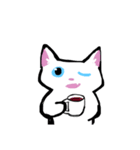大人かわいい白猫さん(文字なし)（個別スタンプ：12）