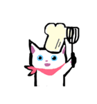 大人かわいい白猫さん(文字なし)（個別スタンプ：15）