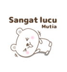 Cute bear stickers name, Mutia（個別スタンプ：37）