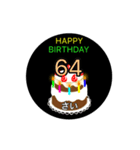 動く☆61〜80歳の誕生日ケーキ、バースデー（個別スタンプ：8）