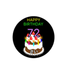動く☆61〜80歳の誕生日ケーキ、バースデー（個別スタンプ：16）